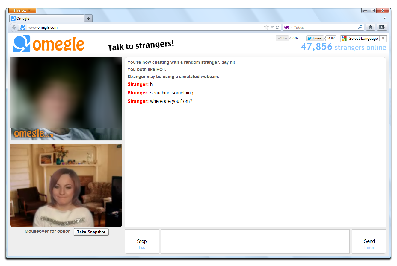 chat Omegle face